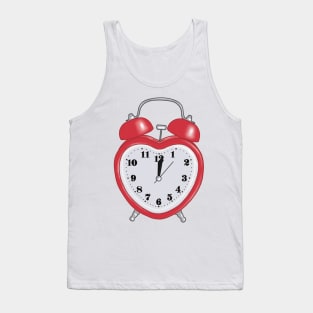 red heart shaped alarm clock aesthetic dollette coquette Tank Top